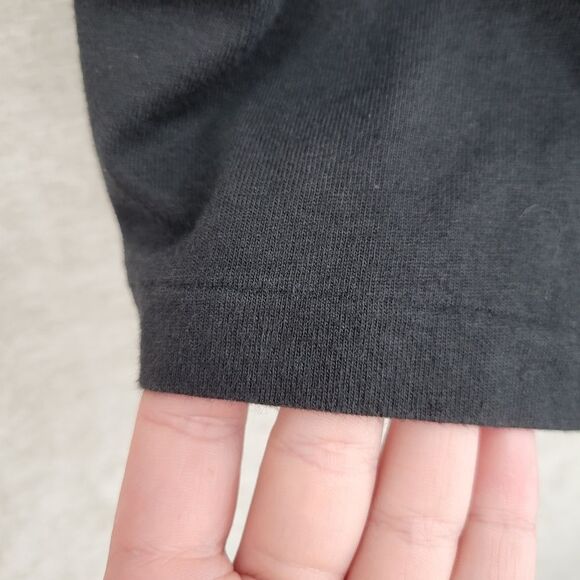 Harlequin 90s Single Stitch Black All Over Graphic Wolf Pack Tee T-Shirt Vintage - Picture 6 of 10